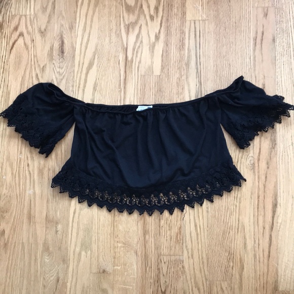 Off The Shoulder Cropped Top - Picture 1 of 5